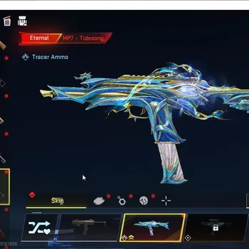 Blood Strike Accounts Collab Skin Asia|Eternal MP7 Tidesong Lv3|Collab LuchaStrike Mr Iguana,AOT Female Titan|6