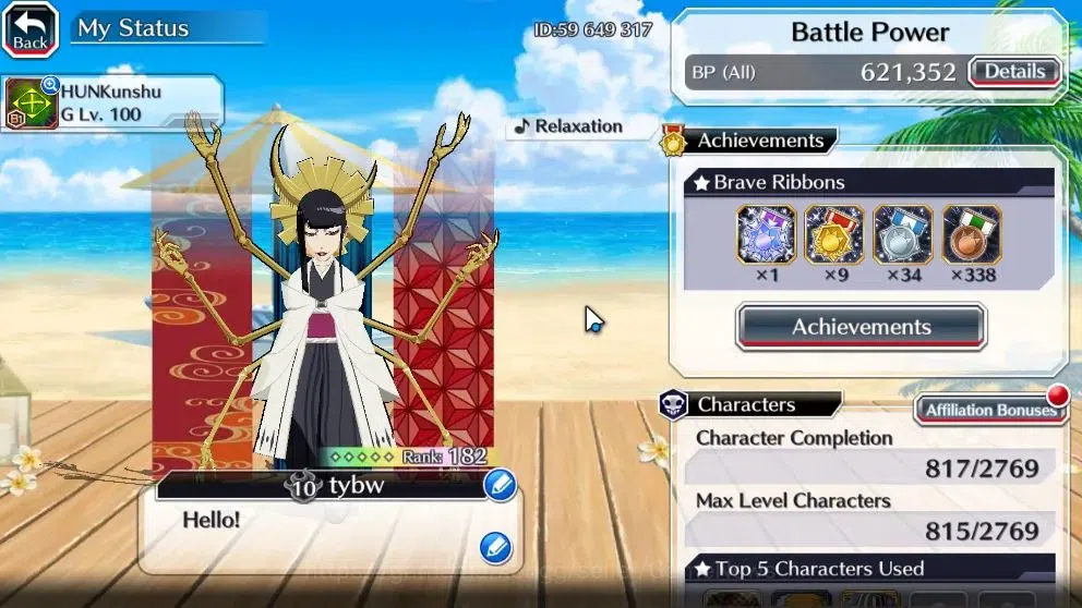 Bleach: Brave Souls Accounts High-End [GLOBAL]40K Orb|Ichigo DreamTeam,Swimsut26 Gisele,Orihime,SwimSut25 liltoto,SantaSoc 2
