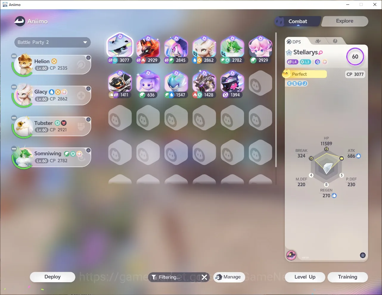 Aniimo Accounts Mid Game Sv APAC|Lv 60|11 Prism+Selector ON (Inferlupa SP9,Stellarys SP5,Hexxin SP2,Glacy SP8,etc)+16 1