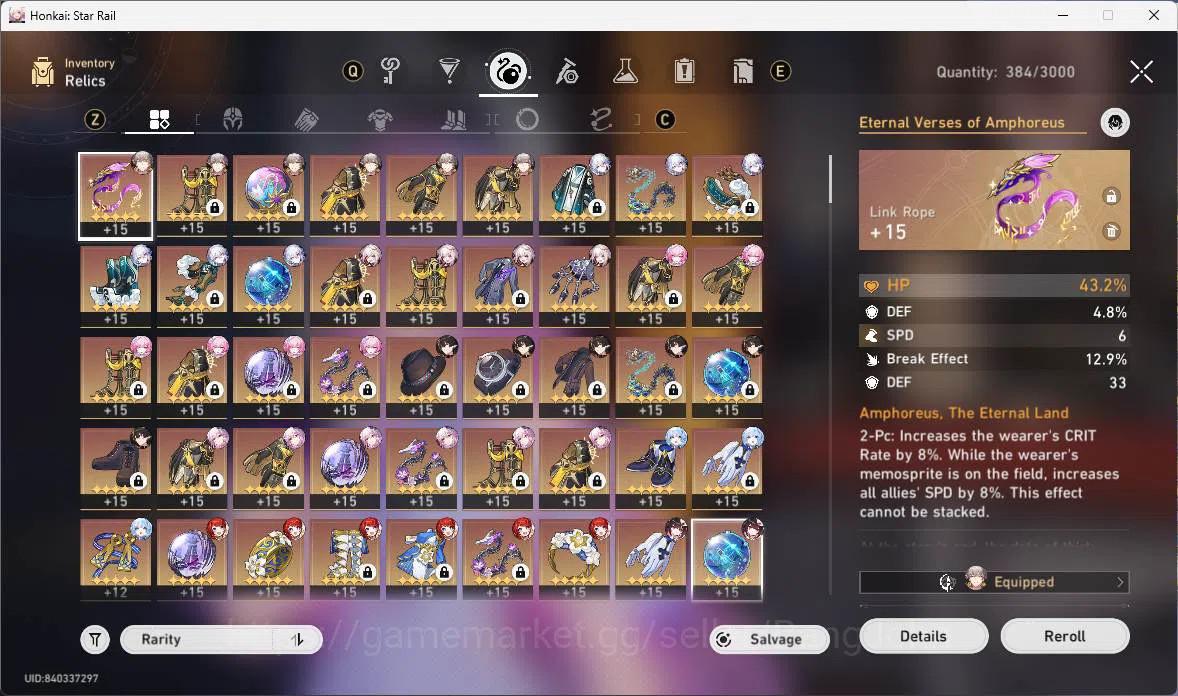 Honkai Star Rail Accounts Others ASIA|TL 68|12 Limit|PremTeam(Evernight+sign,Cyrene,Sparxie,Dante)Cerydra,Yao Guang,Tribbie 13
