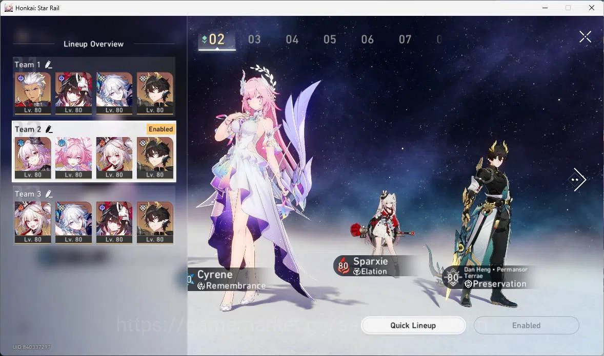 Honkai Star Rail Accounts Others ASIA|TL 68|12 Limit|PremTeam(Evernight+sign,Cyrene,Sparxie,Dante)Cerydra,Yao Guang,Tribbie 18