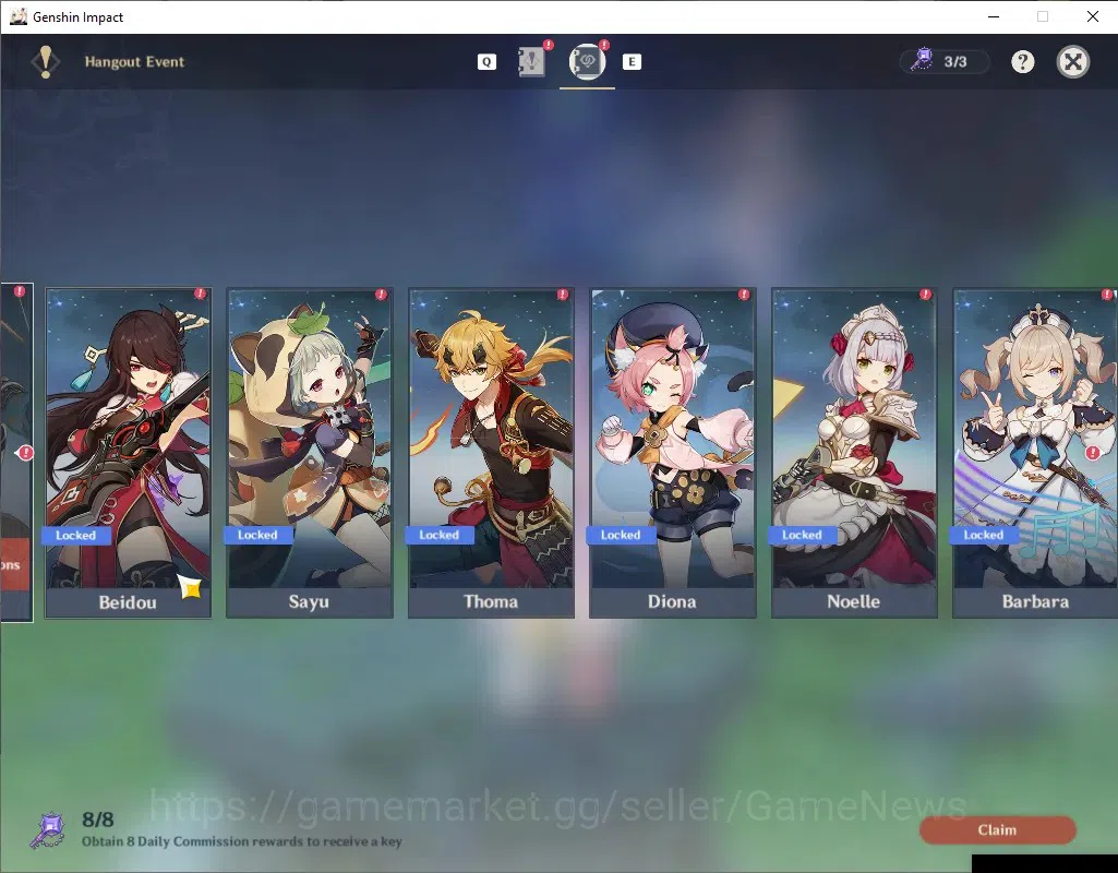 Genshin Impact Accounts Others ASIA|AR 52|2 Limited + 2 (*5 Weapon)|Flins & Neufillette|Gest of the Mighty Wolf|Reunion 19