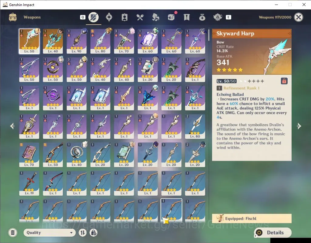 Genshin Impact Accounts Others ASIA|AR 52|2 Limited + 2 (*5 Weapon)|Flins & Neufillette|Gest of the Mighty Wolf|Reunion 3