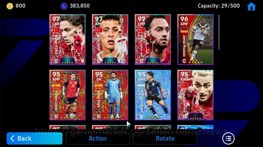 Buy eFootball Accounts - Android | 800 Coin | National Team Pack