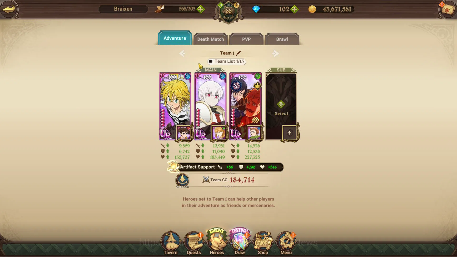 The Seven Deadly Sins: Grand Cross Accounts Asia |3M CC|102 Dm| 5 UR + Collab FF | Salos2/6, M image 9