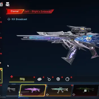Blood Strike Accounts Collab Skin Asia|Eternal Galil Blight Embrance Lv2+Collab AOT M4A1 Bof|3 Ultra[Ethan Raidmask,Galil
