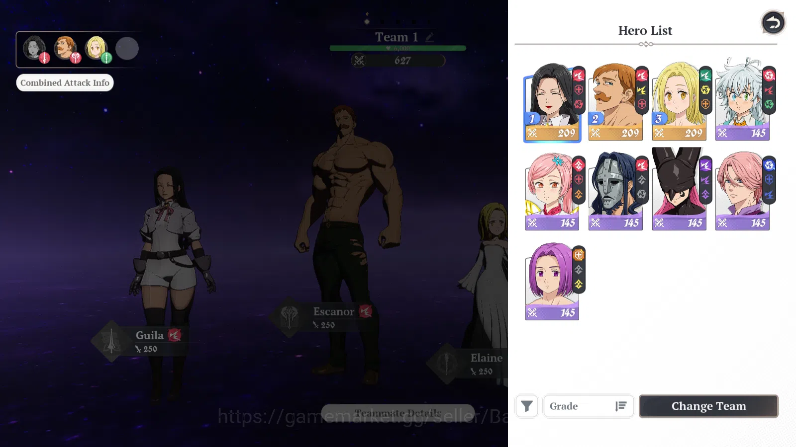 The Seven Deadly Sins: Origin Accounts EUROPE|Fresh Starter Lvl 2|2 SSR|Escanor,Guila&4SR image 4