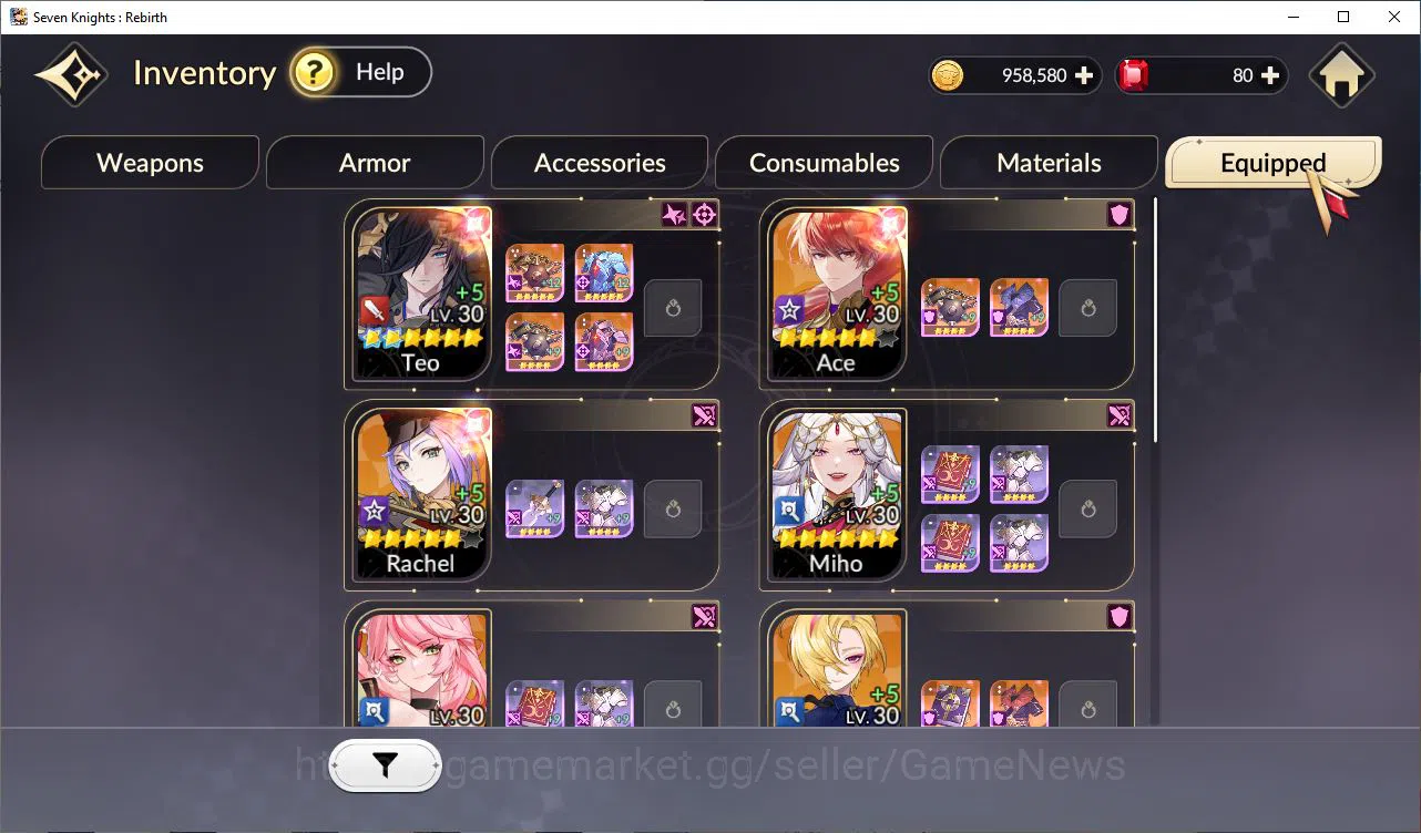 Seven Knights Re:Birth Accounts [Re:BIRTH] | Global |10 Legendary (TeoTc2,MihoB6,D image 6