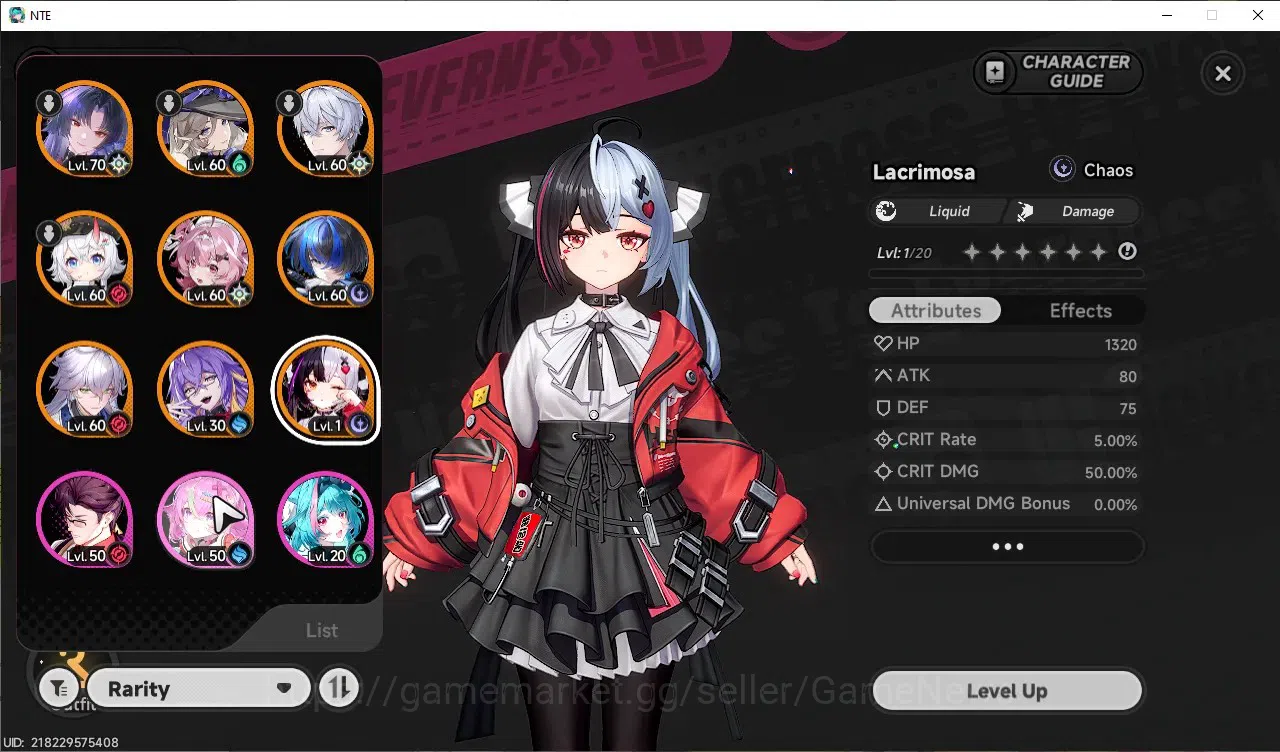 Neverness to Everness Accounts GLOBAL SEA|HL 46|TL 31|8 SSR 2 Limit[Lacrimosa,Hot image 1