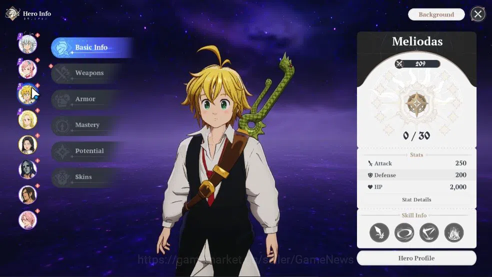 The Seven Deadly Sins: Origin Accounts EUROPE | Fresh Starter Lvl 2 |3 SSR| Meliodas, Ela image 2
