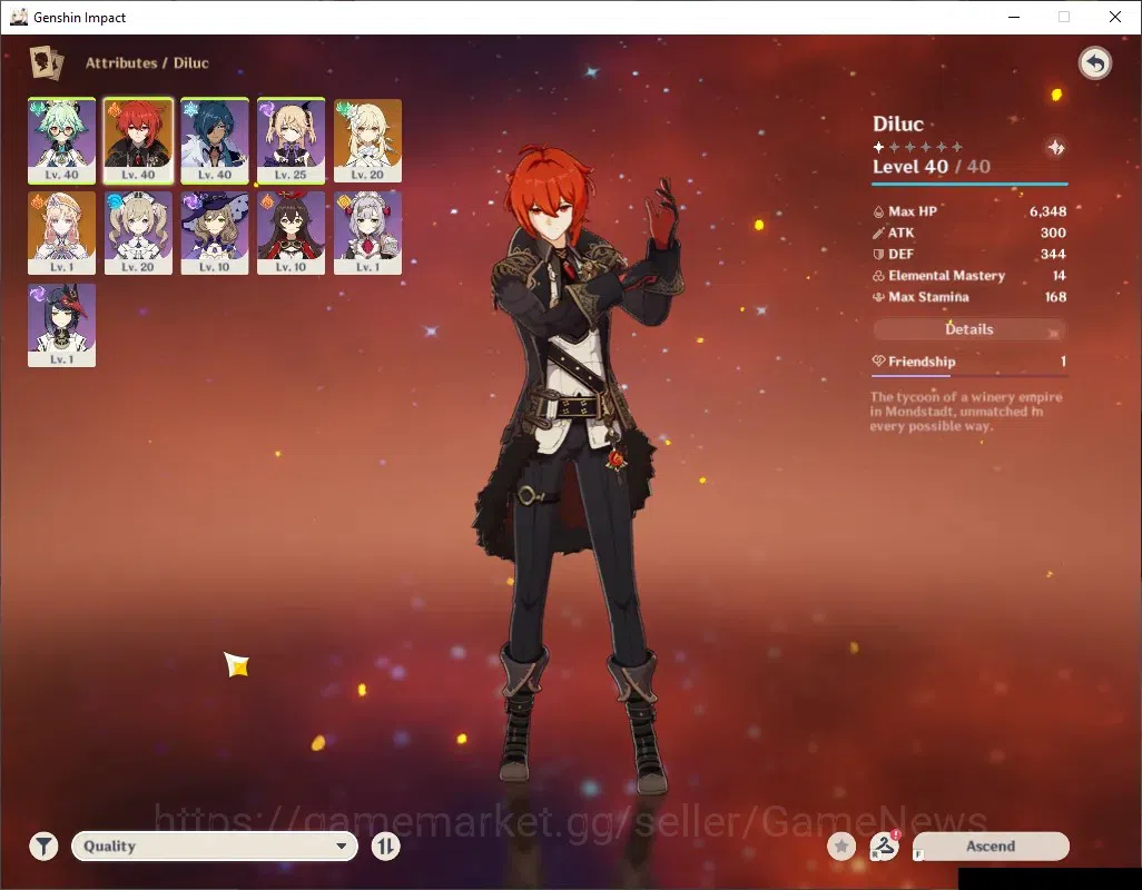 Genshin Impact Accounts ASIA|AR 23|1 Limited+(Nicole),1 Standart(Diluc)|Al image 16