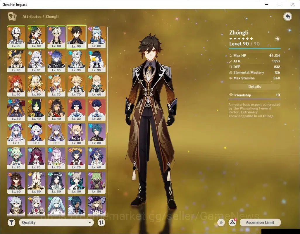 Genshin Impact Accounts ASIA|AR 58|Prem team Flins|12 Limited + 7 (*5Wep)| image 5
