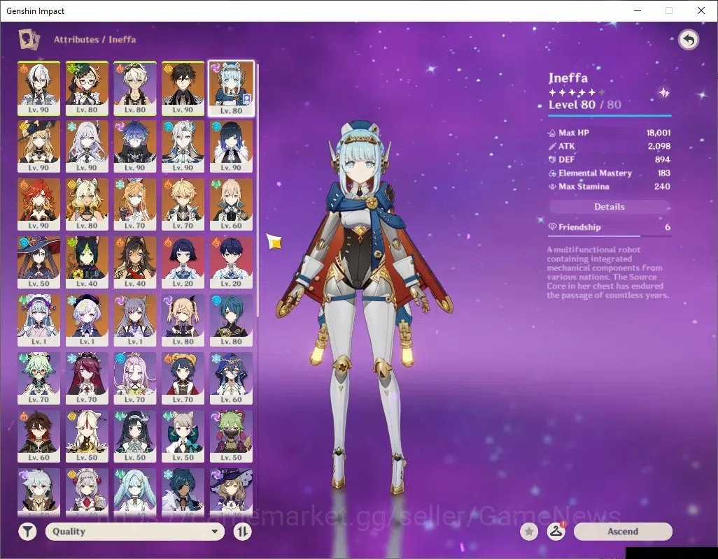 Genshin Impact Accounts ASIA|AR 58|Prem team Flins|12 Limited + 7 (*5Wep)| image 6
