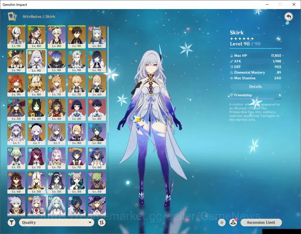 Genshin Impact Accounts ASIA|AR 58|Prem team Flins|12 Limited + 7 (*5Wep)| image 8