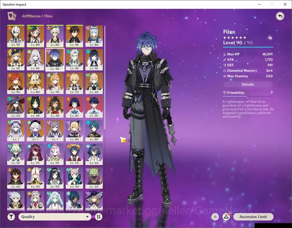 Genshin Impact Accounts ASIA|AR 58|Prem team Flins|12 Limited + 7 (*5Wep)| image 9
