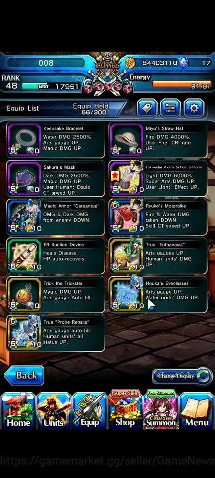Grand Summoners Accounts Global|Rank 48|18 Ascend+2 TW|(Houka Inumuta,Touma image 15