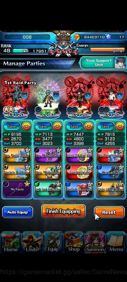 Grand Summoners Accounts Global|Rank 48|18 Ascend+2 TW|(Houka Inumuta,Touma image 3