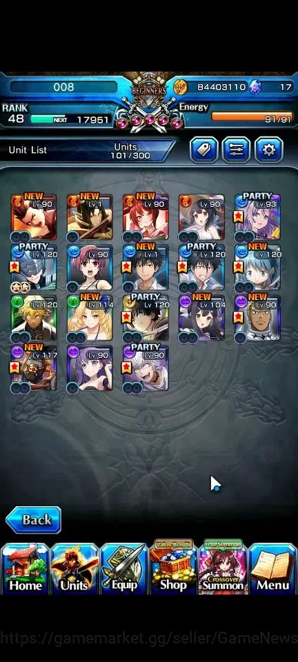 Grand Summoners Accounts Global|Rank 48|18 Ascend+2 TW|(Houka Inumuta,Touma image 4