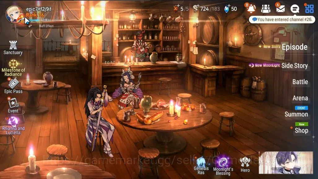 Epic Seven Accounts GLOBAL Unverif|New Era|2 ML (Rhinna&Luciella,Ambit image 1