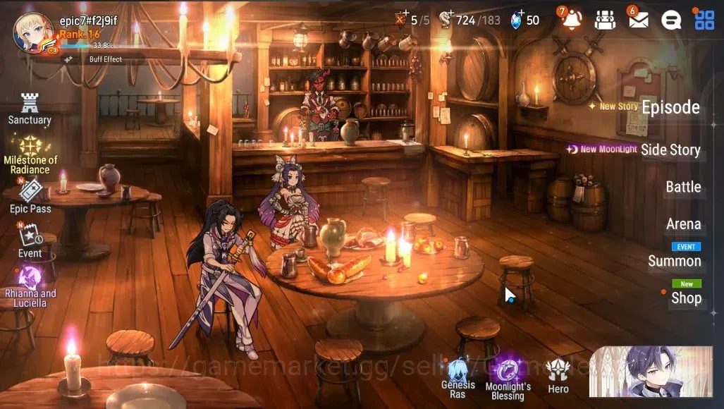 Epic Seven Accounts GLOBAL Unverif|New Era|2 ML (Rhinna&Luciella,Ambit image 16