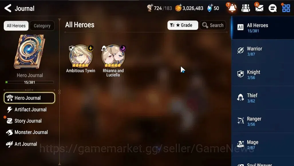 Epic Seven Accounts GLOBAL Unverif|New Era|2 ML (Rhinna&Luciella,Ambit image 20