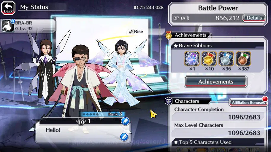 Bleach: Brave Souls Accounts [GLOBAL]52K Orb|Rukia 10th Anniv,TYBW26(Ikkaku,Shu image 2