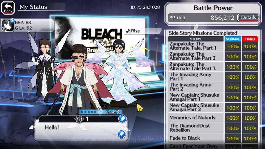 Bleach: Brave Souls Accounts [GLOBAL]52K Orb|Rukia 10th Anniv,TYBW26(Ikkaku,Shu image 4