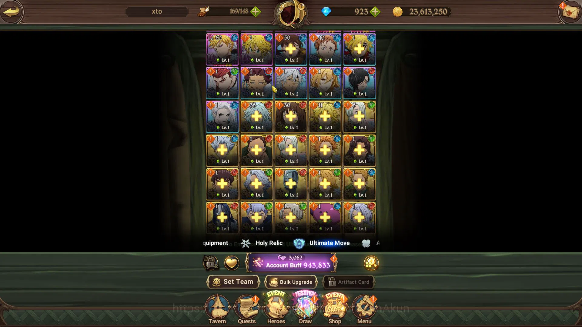 The Seven Deadly Sins: Grand Cross Accounts Asia | 943K CC | Starter | CH 4 |1 LR + 4 UR + 10 image 3