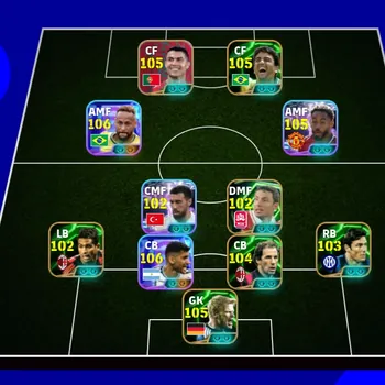 eFootball Accounts Legends & Iconic Players COLECTIVE 3220+ | MATHEUS CUNHA x NEYMAR JR WCP2026 x RONALDO PACK x C ROMERO x