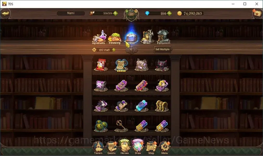 The Seven Deadly Sins: Grand Cross Accounts Asia|151 LS+166Dm|3,5M CC|5 LR+9 UR+Collab ReZero| image 18