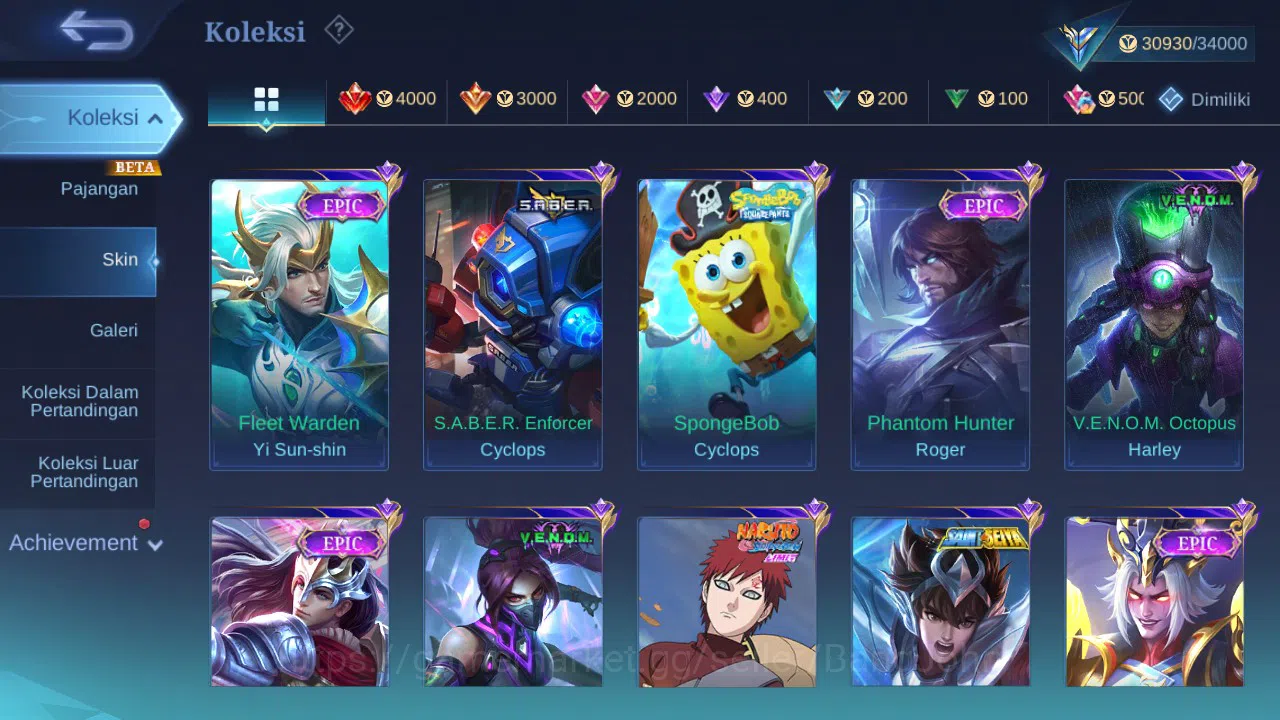 Mobile Legends: Bang Bang Accounts GLOBAL Hero 96 Skin 137 CC Nata | Epic Khaleed Lan image 4