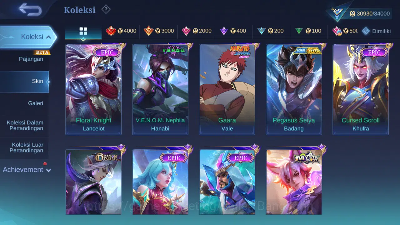 Mobile Legends: Bang Bang Accounts GLOBAL Hero 96 Skin 137 CC Nata | Epic Khaleed Lan image 5
