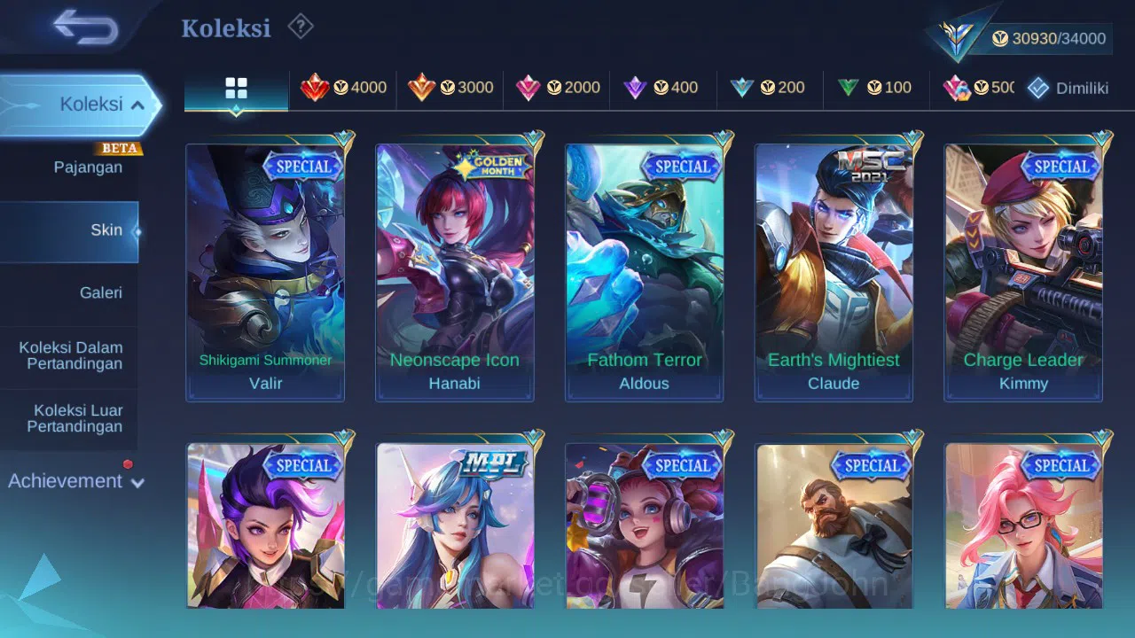 Mobile Legends: Bang Bang Accounts GLOBAL Hero 96 Skin 137 CC Nata | Epic Khaleed Lan image 8