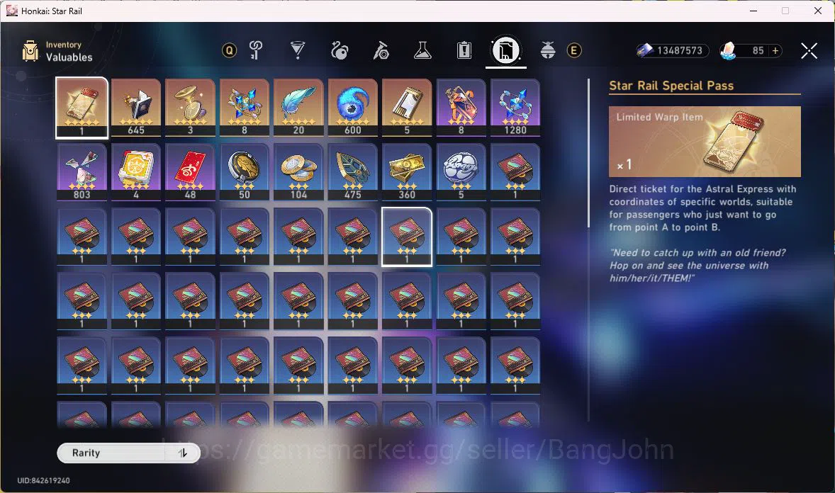 Honkai Star Rail Accounts ASIA|TL62|8 LIMIT+2 SIGHN|PRREM TEAM SPARXIE|SILVE image 6