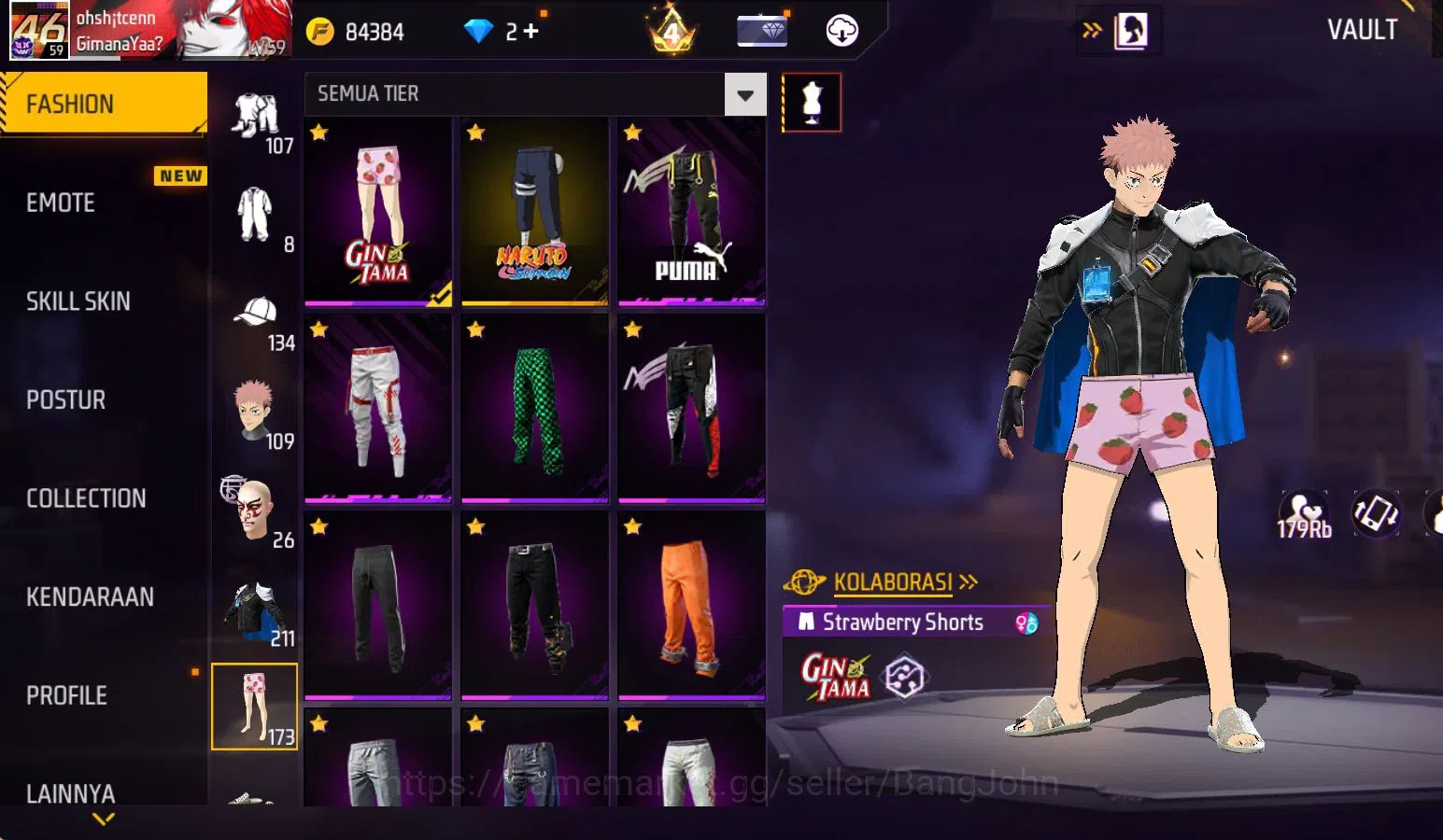 Free Fire Accounts Indonesia, vault 211, SG TROMPET,EVO STRELING LVL  image 13
