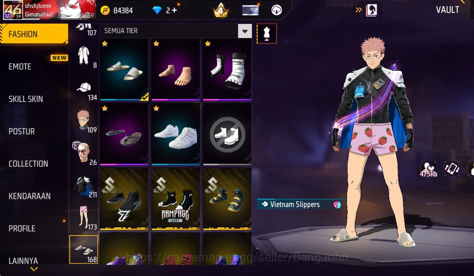 Free Fire Accounts Indonesia, vault 211, SG TROMPET,EVO STRELING LVL  image 14