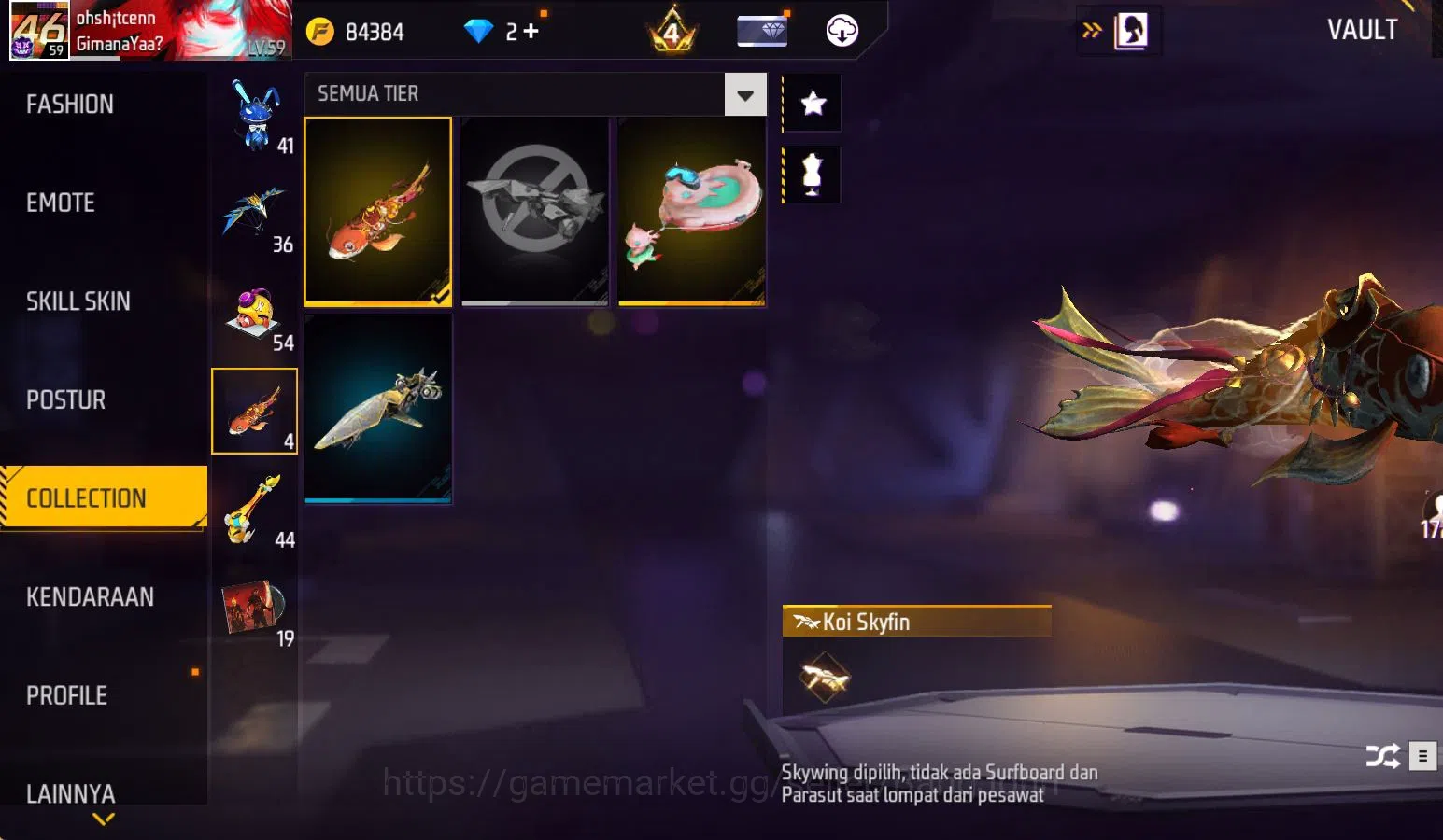Free Fire Accounts Indonesia, vault 211, SG TROMPET,EVO STRELING LVL  image 18