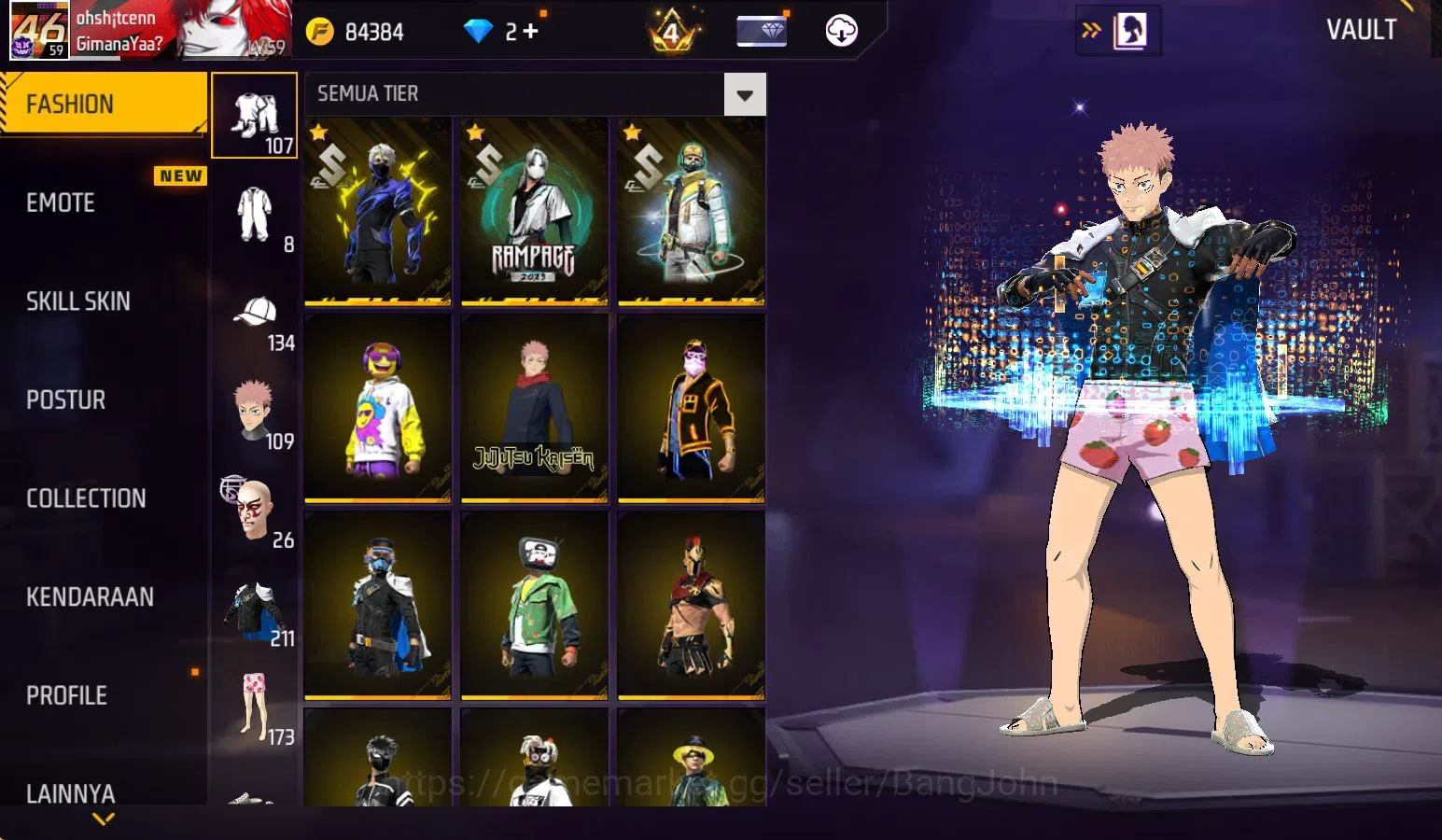 Free Fire Accounts Indonesia, vault 211, SG TROMPET,EVO STRELING LVL  image 7