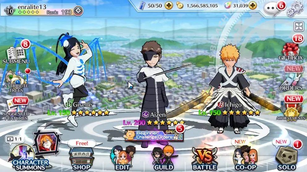 Bleach: Brave Souls Accounts Starter GLOBAL|890K BP+31K Orbs|Fresh All Story|11th 1