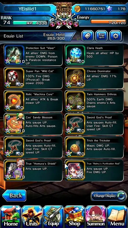 Grand Summoners Accounts End-Game Global|Rank 74|13 Ascend 6 TW|(2x Sung Jinwoo,Chloe,S Chloe,2x Jakuzure,BB 10