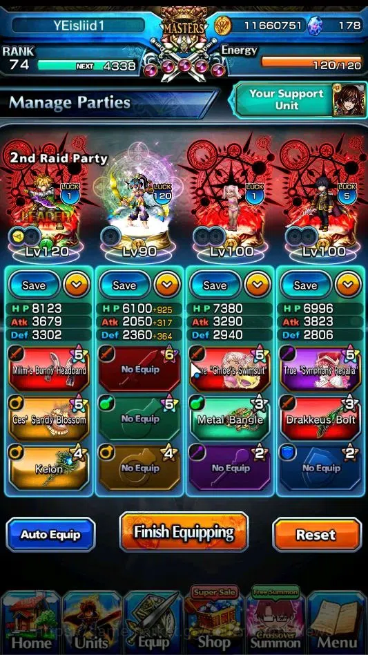 Grand Summoners Accounts End-Game Global|Rank 74|13 Ascend 6 TW|(2x Sung Jinwoo,Chloe,S Chloe,2x Jakuzure,BB 2