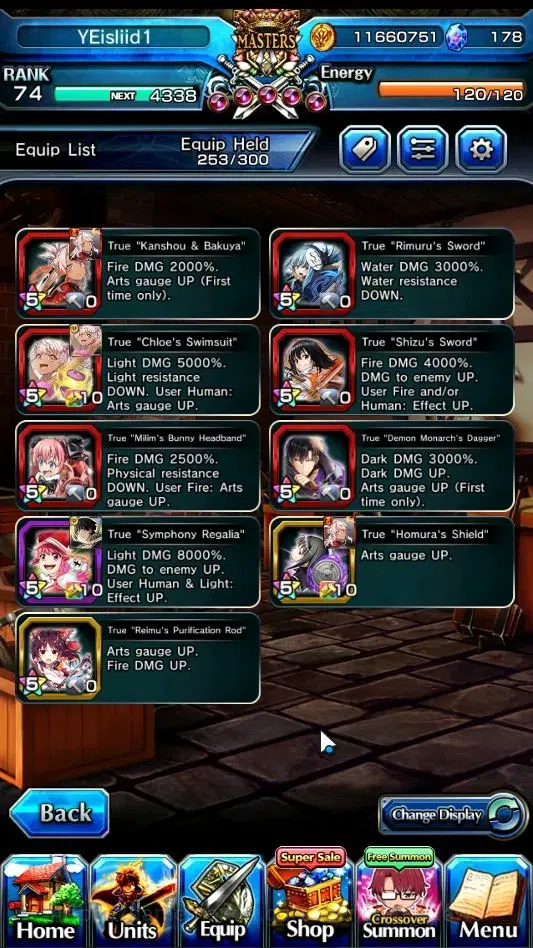 Grand Summoners Accounts End-Game Global|Rank 74|13 Ascend 6 TW|(2x Sung Jinwoo,Chloe,S Chloe,2x Jakuzure,BB 4