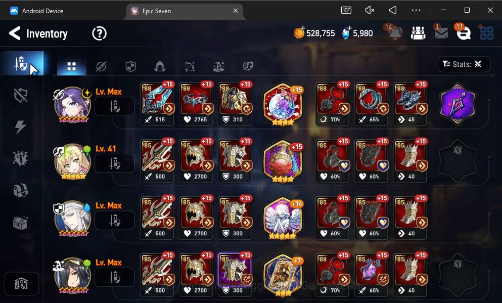 Epic Seven Accounts GBL Unverif|NewEra|6 ML(Salome,LOTScales,NM Luna,e image 15