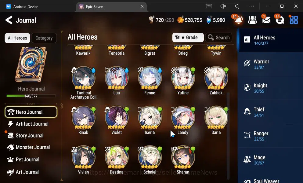 Epic Seven Accounts GBL Unverif|NewEra|6 ML(Salome,LOTScales,NM Luna,e image 18