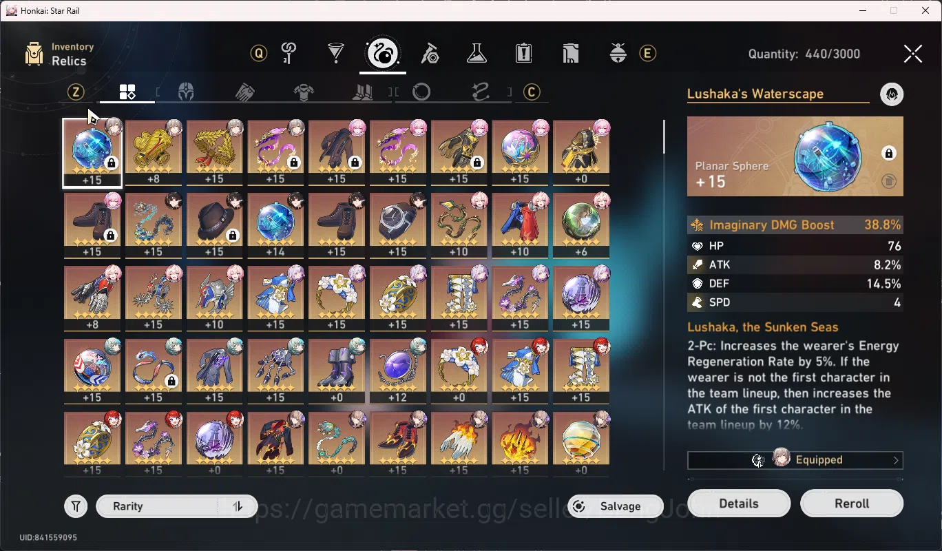 Honkai Star Rail Accounts Others ASIA | TL 64 | Castorice + Sign | Cyrene | Hyacine | Anaxa | Tribbie | DanhengPT | Ruan Mei 5