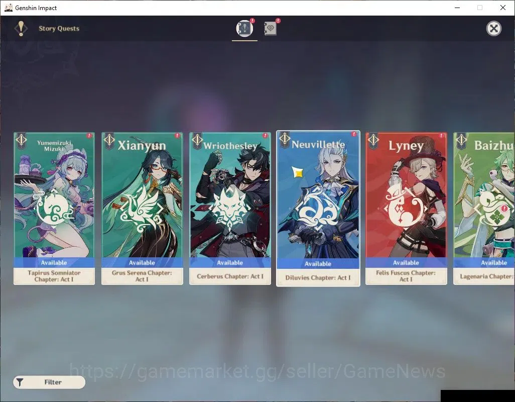 Genshin Impact Accounts Asia|AR 52|2 Limit +2(*5Wep)|Furina,Arataki Itto|M image 10