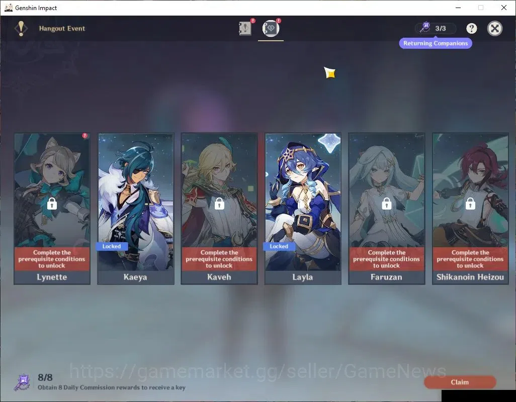 Genshin Impact Accounts Asia|AR 52|2 Limit +2(*5Wep)|Furina,Arataki Itto|M image 11