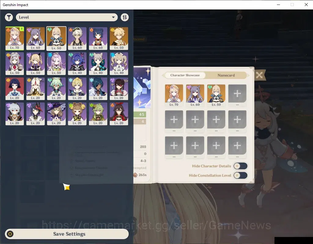 Genshin Impact Accounts ASIA | AR 45 | BD Unset | Rate ON | 1 Limited [Nic image 1