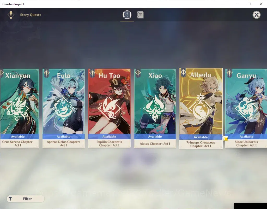 Genshin Impact Accounts ASIA | AR 45 | BD Unset | Rate ON | 1 Limited [Nic image 15
