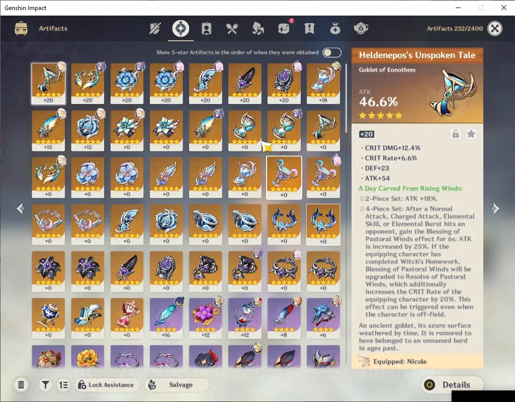 Genshin Impact Accounts ASIA | AR 45 | BD Unset | Rate ON | 1 Limited [Nic image 5